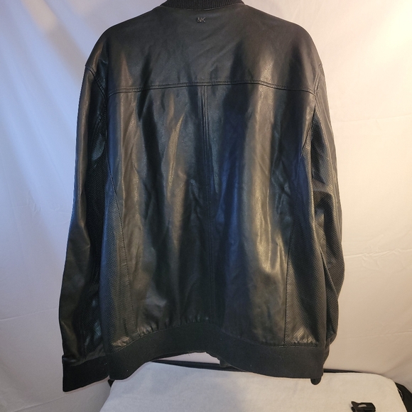 Michael Kors Faux Leather Perforated Jacket Mn Sz XL In Mint Condition - Picture 2 of 16